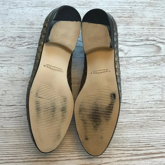 Trotters Vintage Liz Pewter Woven Leather Comfort Slip On Flats Loafers  7N - Picture 7 of 7